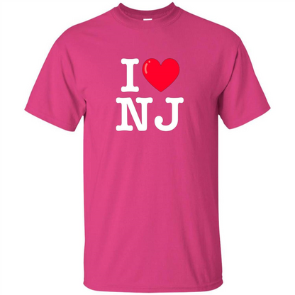 I Heart NJ T-Shirt I Love NJ Heliconia