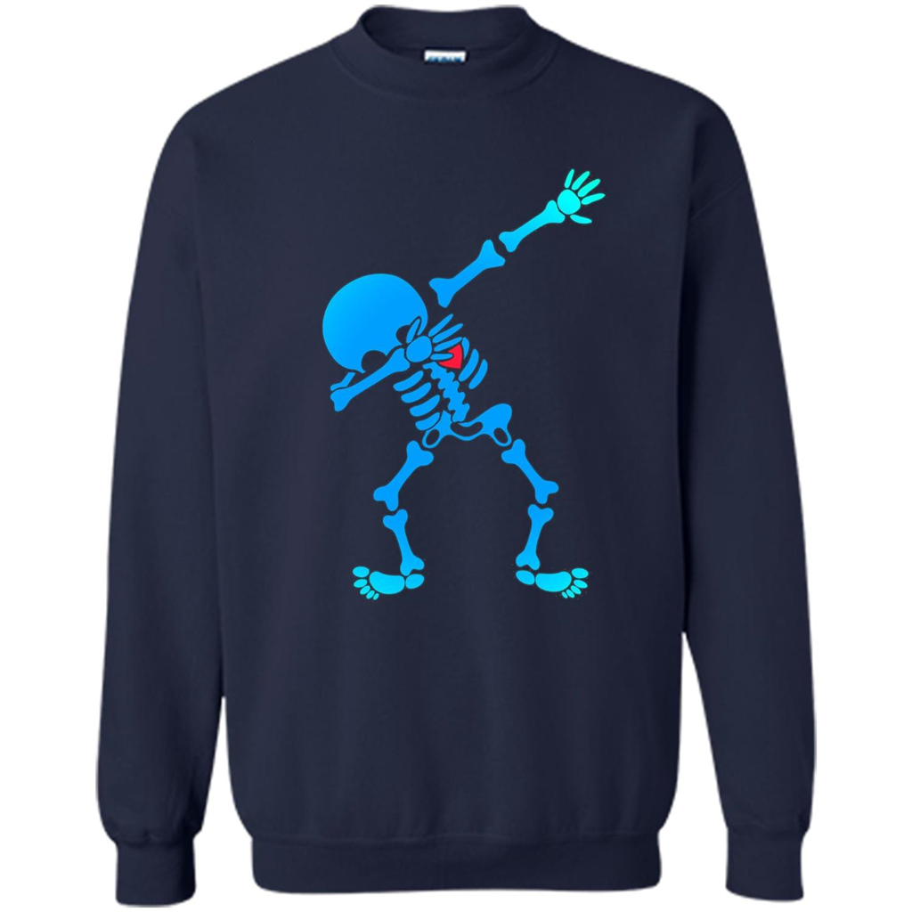 Dabbing Skeleton Halloween 2017 T-shirt Navy