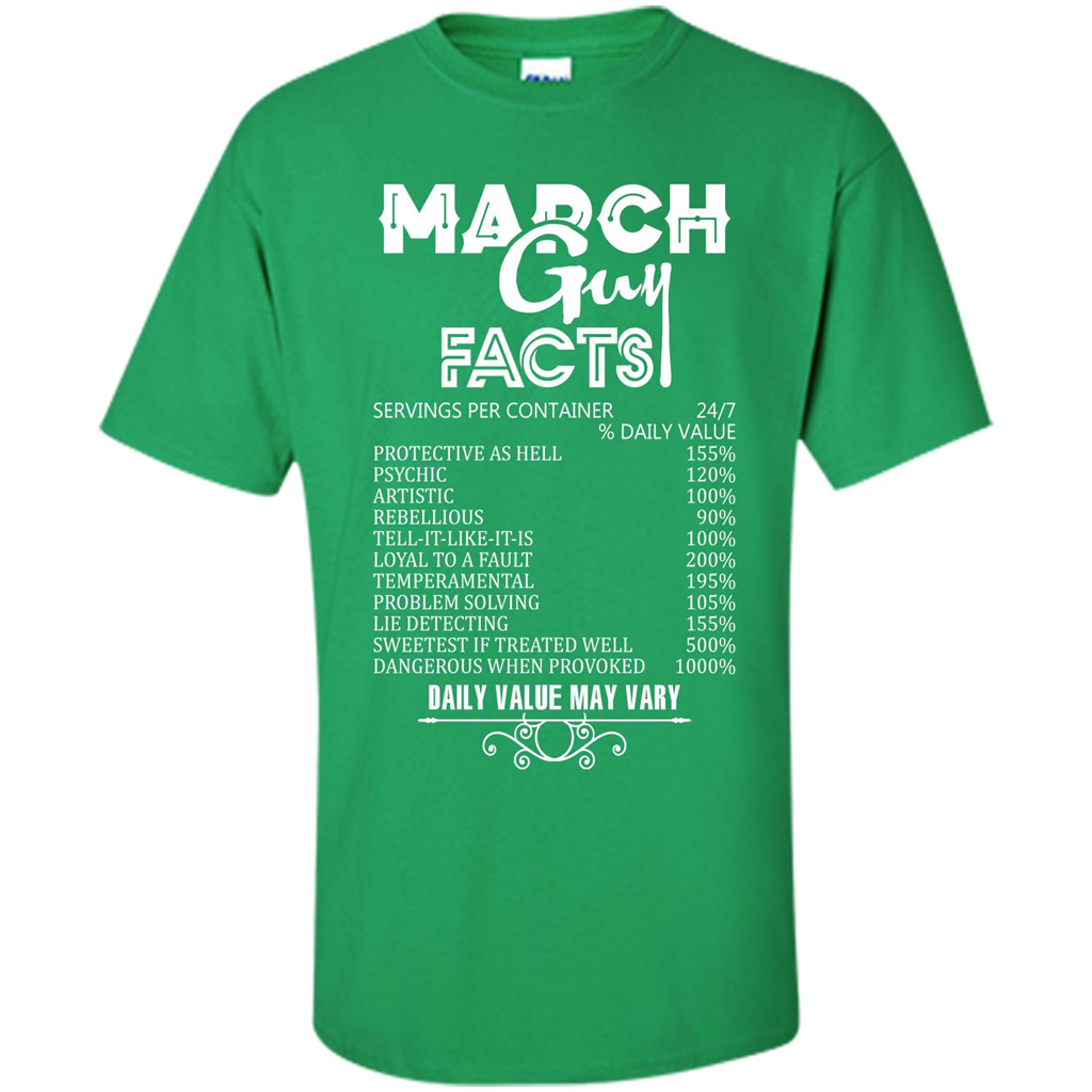 March Guy Facts T-shirt Irish Green