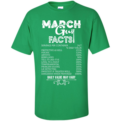 March Guy Facts T-shirt Irish Green