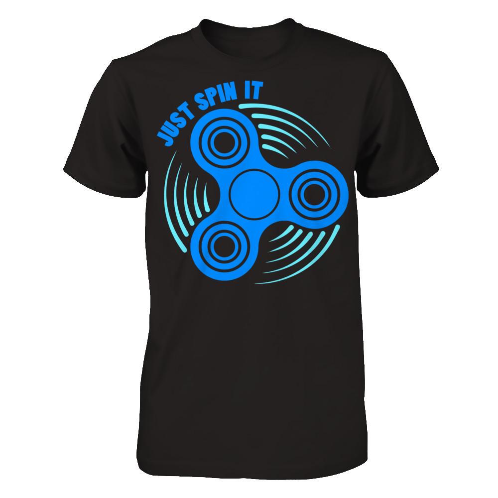 Fidget Lover T-shirt Just Spin It Next Level - Unisex Fitted Tee Black