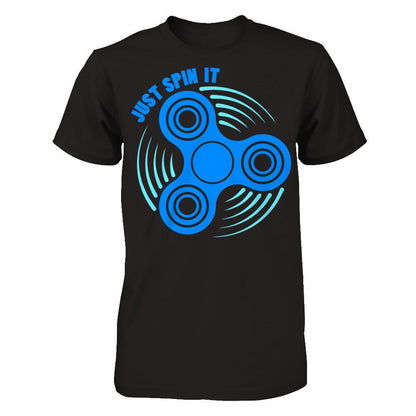 Fidget Lover T-shirt Just Spin It Next Level - Unisex Fitted Tee Black