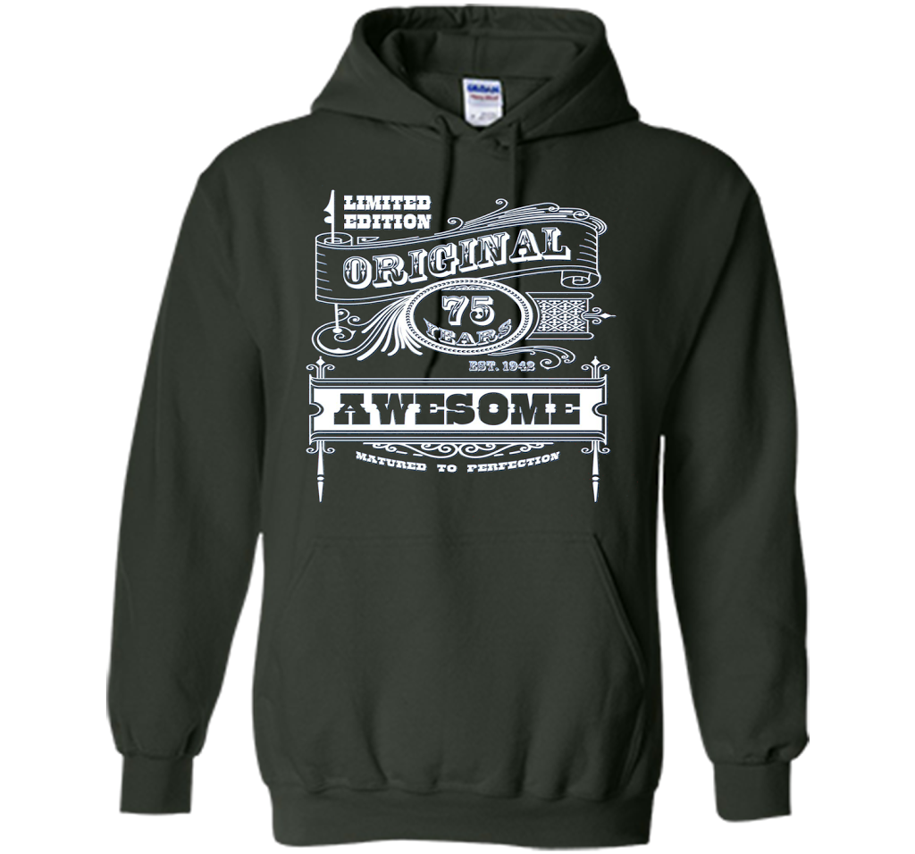 Best 75th Birthday Made in 1942 Awesome T-Shirt Gift Idea shirt Forest Green