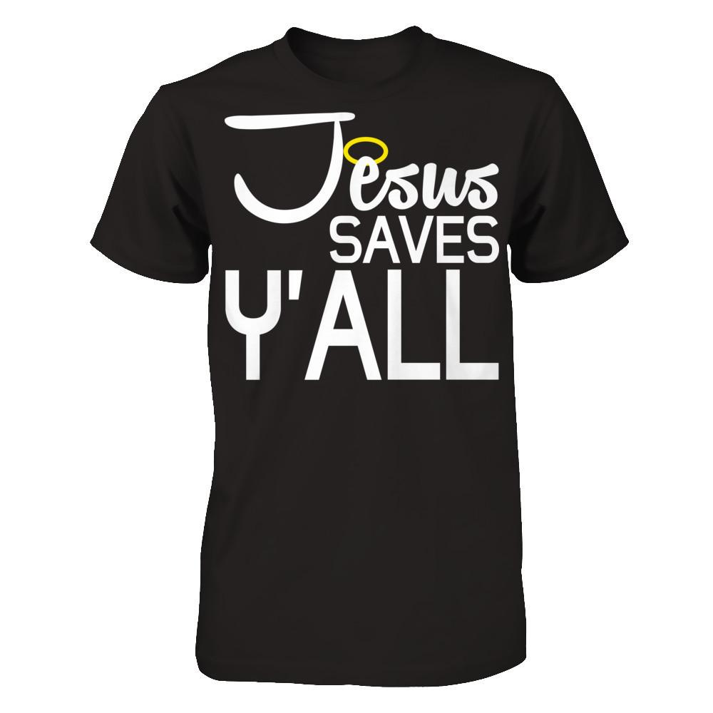 Jesus Saves Y'all Next Level - Unisex Fitted Tee Black
