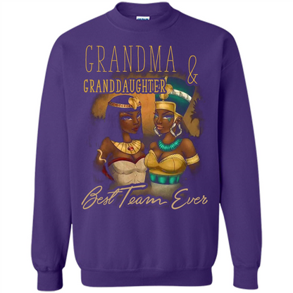 Family T-shirt Grandma Granddaughter Best Team Ever T-shirt