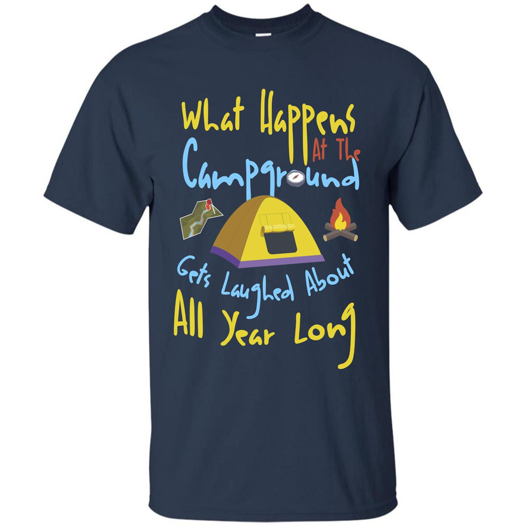 Camping T-shirtWhat Happens At The Campground T-shirt Navy