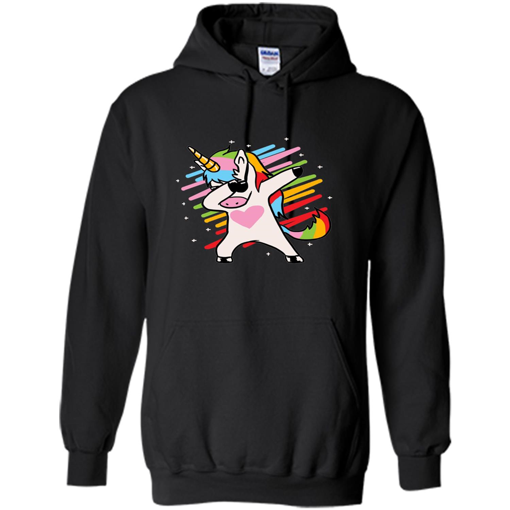Cute Dabbing Unicorn T-shirt Orange