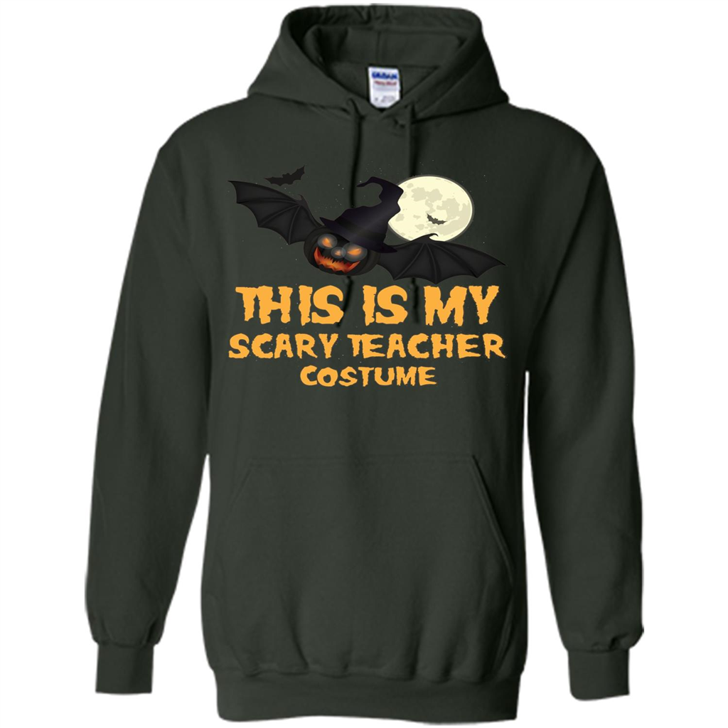 Funny Halloween Teacher T-shirt This is My Scary Teacher Costume Forest Green