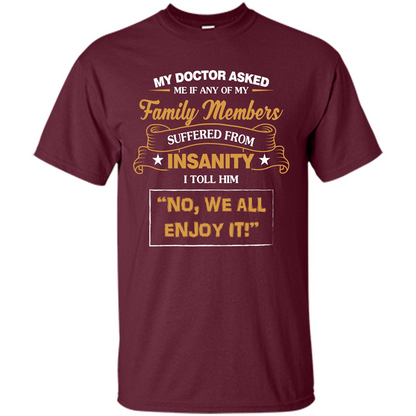 Family T-shirt We All Enjoy It Maroon
