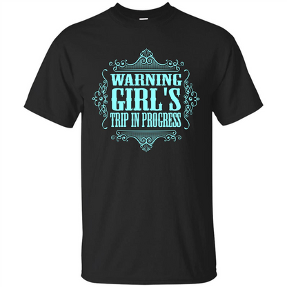 Warning Girl's Trip In Progress T-shirt Royal