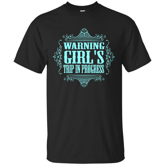 Warning Girl's Trip In Progress T-shirt Royal