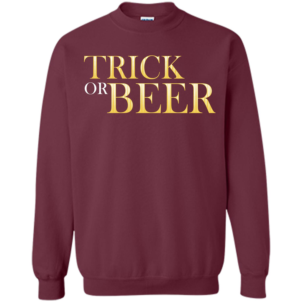Beer T-shirt Trick Or Beer T-shirt Maroon