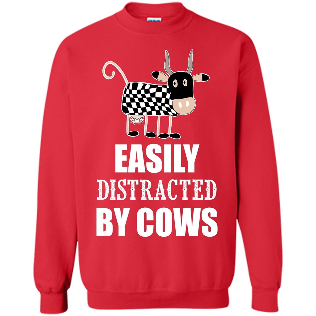 Cow T-shirt Easily Distracted By Cows T-shirt Red