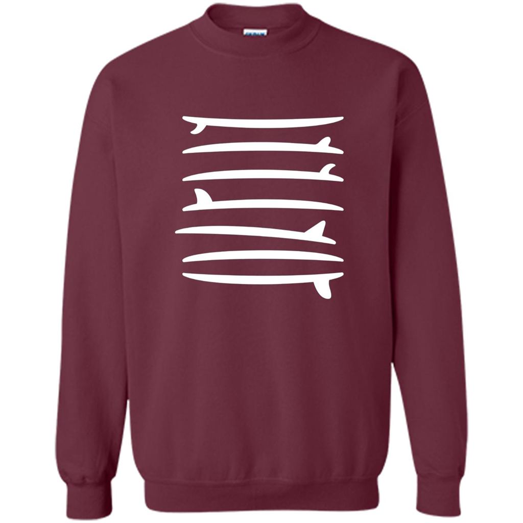 Surfing T-shirt The Longboard Single Fin Surfer T-shirt Maroon