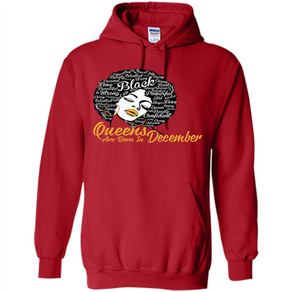 Queen Are Born In December T-shirt Red