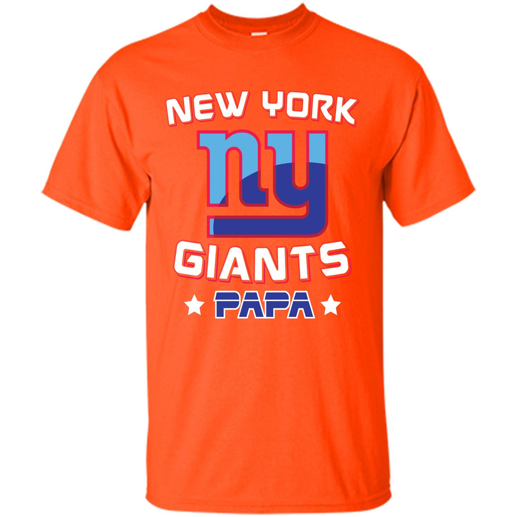 Football T-shirt New York Ny Giants Papa Orange