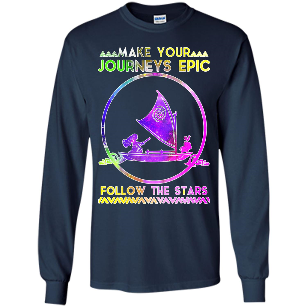 Movie T-shirt Make Your Journeys Epic Follow The Stars Navy