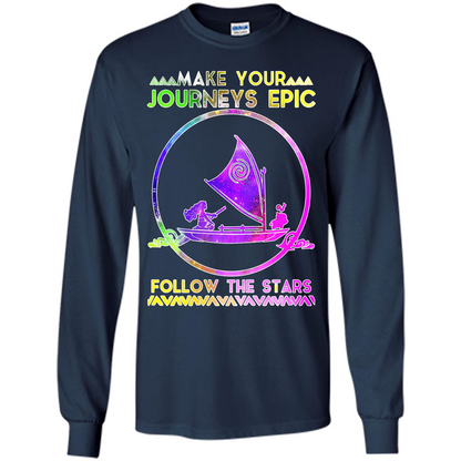Movie T-shirt Make Your Journeys Epic Follow The Stars Navy