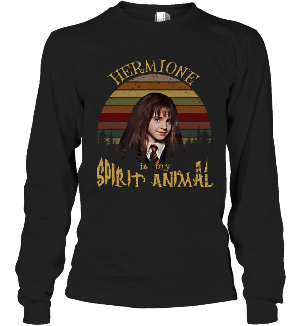 Hermione Is My Spirit Animal Harry Potter Fan Long Sleeve T-Shirt Long Sleeve T-Shirt Black
