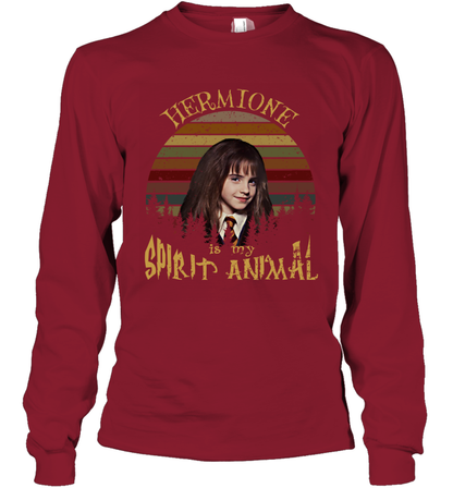 Hermione Is My Spirit Animal Harry Potter Fan Long Sleeve T-Shirt Long Sleeve T-Shirt Cardinal Red