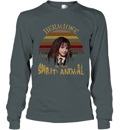 Hermione Is My Spirit Animal Harry Potter Fan Long Sleeve T-Shirt Long Sleeve T-Shirt Dark Heather