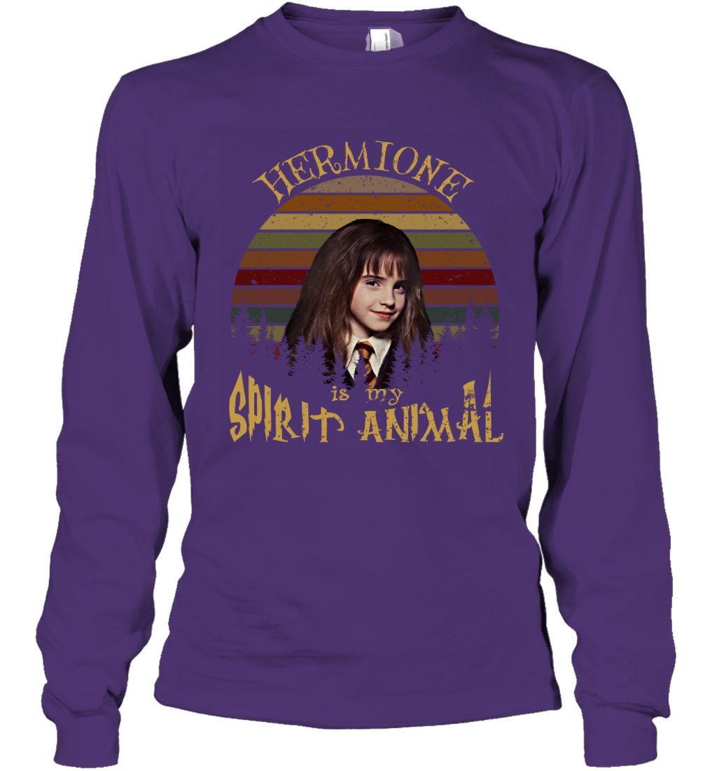 Hermione Is My Spirit Animal Harry Potter Fan Long Sleeve T-Shirt Long Sleeve T-Shirt Purple