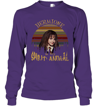 Hermione Is My Spirit Animal Harry Potter Fan Long Sleeve T-Shirt Long Sleeve T-Shirt Purple