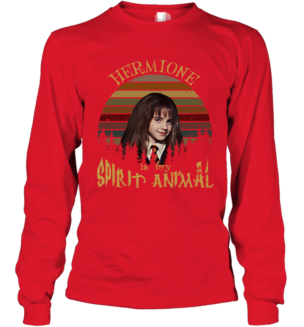 Hermione Is My Spirit Animal Harry Potter Fan Long Sleeve T-Shirt Long Sleeve T-Shirt Red