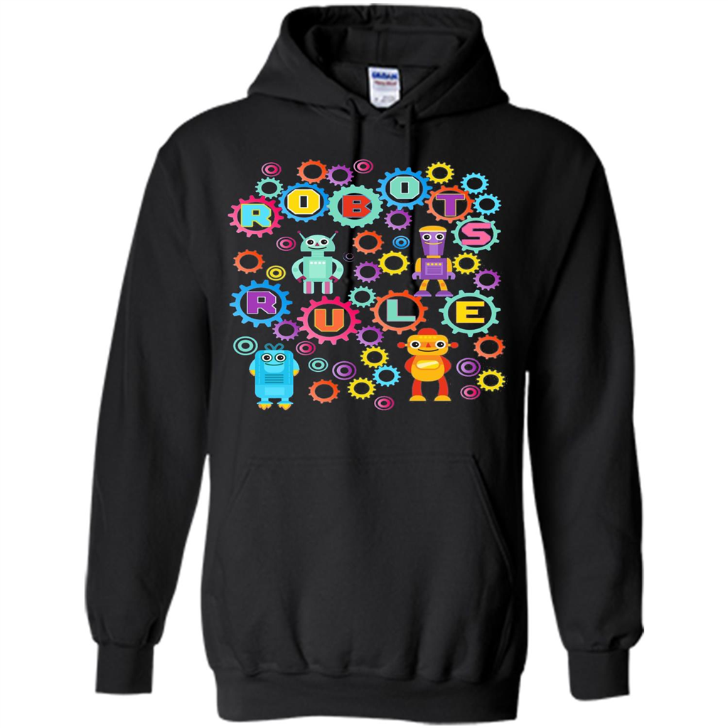 Robots Rule T-shirt Black