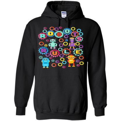 Robots Rule T-shirt Black
