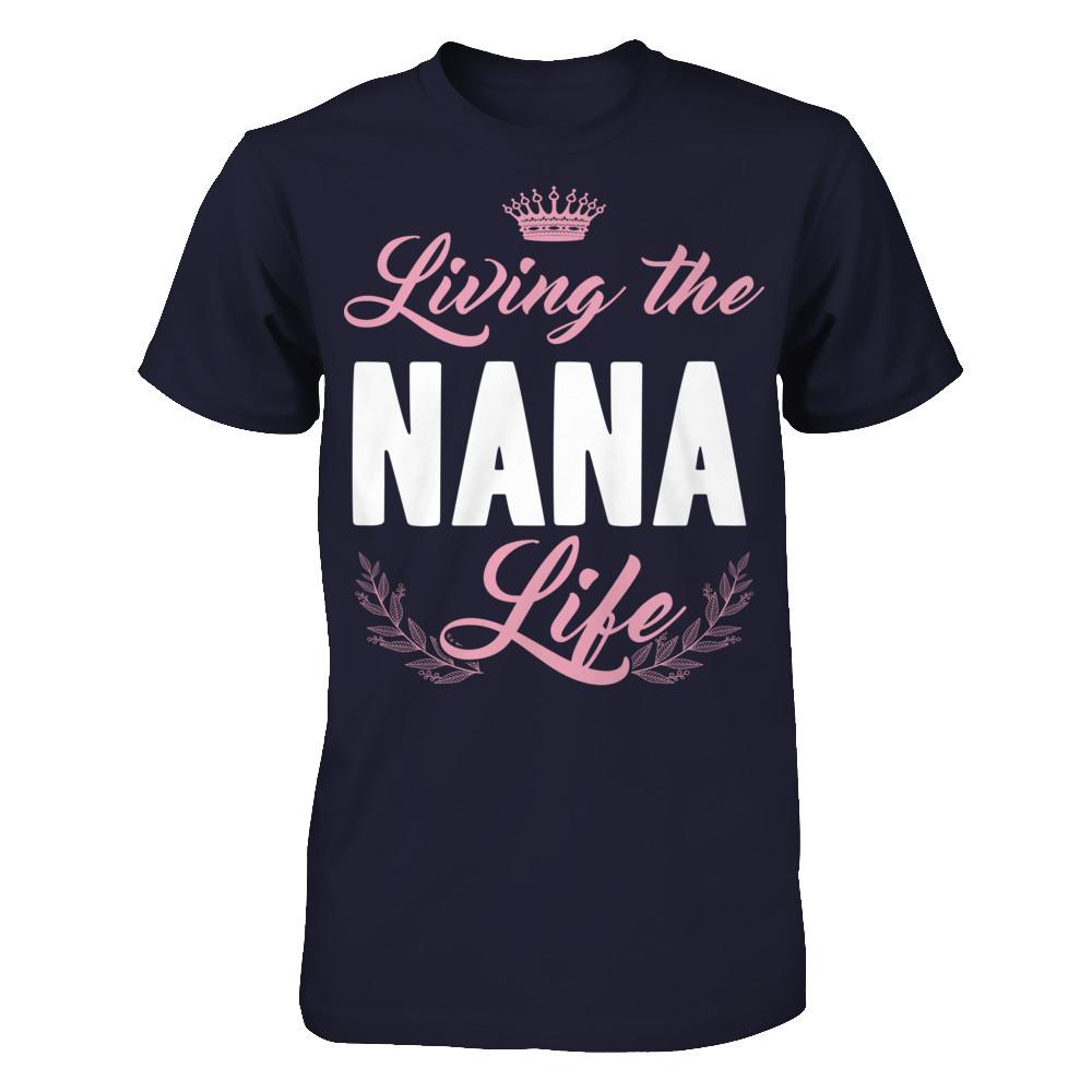 Living The Nana Life Next Level - Unisex Fitted Tee Midnight Navy