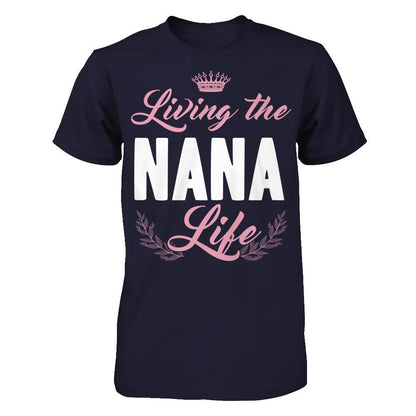 Living The Nana Life Next Level - Unisex Fitted Tee Midnight Navy