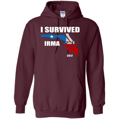 I Survived Hurricane Irma 2017 T-shirt Maroon