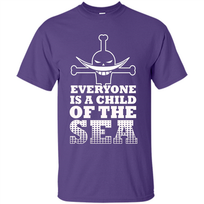 Sea. Everyone Is A Child Of The Sea T-shirt Purple