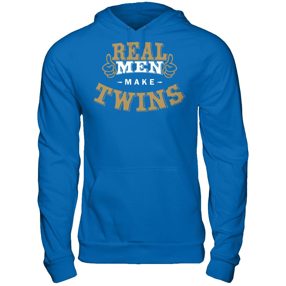 Real Men Make Twins T-shirt Gildan - Pullover Hoodie Royal