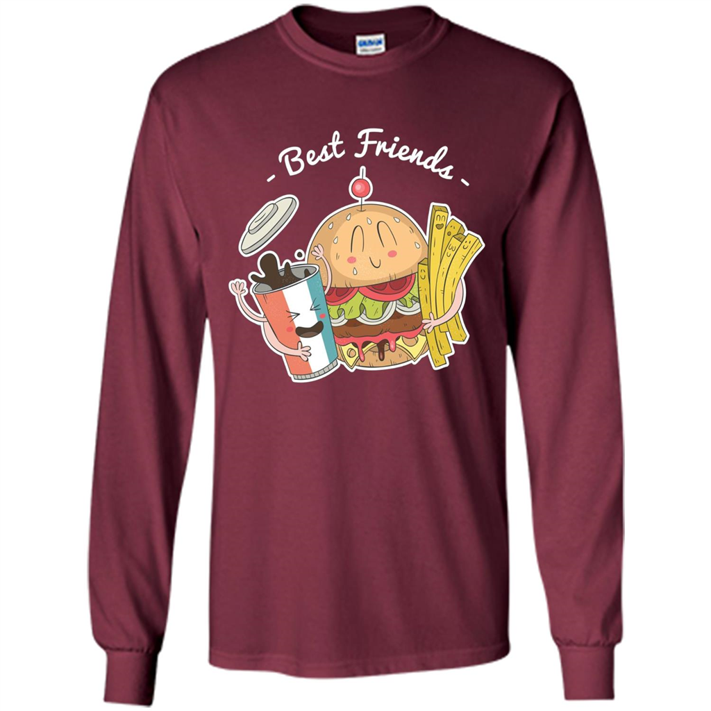 Burger Lover T-shirt Best Friends Delicious Maroon
