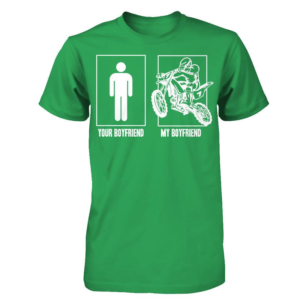 Your Boyfriend- My Boyfriend - Rider Next Level - Unisex Fitted Tee Kelly Green