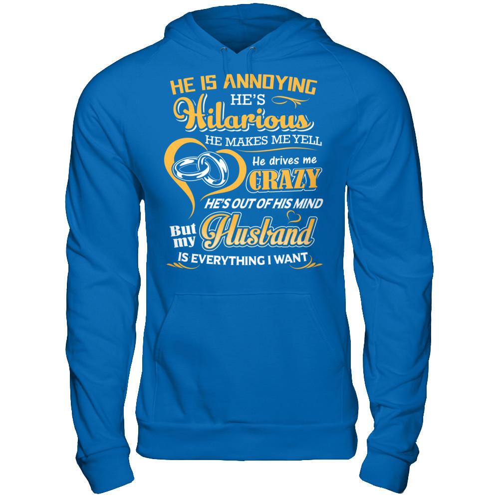 My Husband Is Everything I Want Gildan - Pullover Hoodie Royal