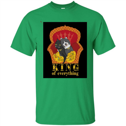 Cats And Dogs Lovers T-shirt King Of Everything Irish Green