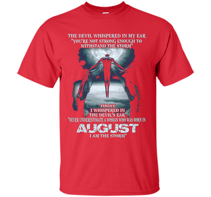 The Devil Born In August The Storm T-shirt Red