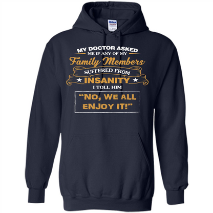Family T-shirt We All Enjoy It Navy