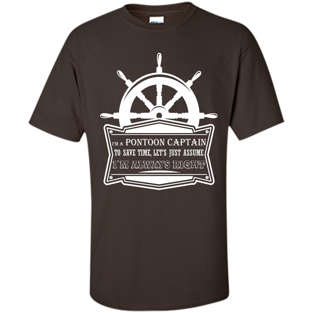 I'm A Pontoon Captain T-shirt Dark Chocolate