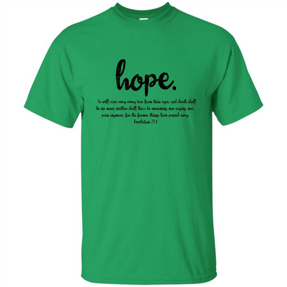 Hope Inspiration Tshirt With Bible Quote Irish Green