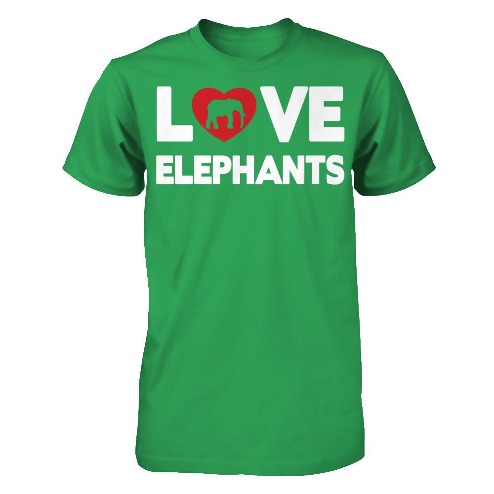 Love Elephants Next Level - Unisex Fitted Tee Kelly Green