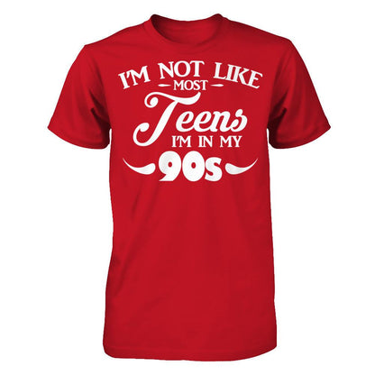 I'm Not Like Most Teens I'm In My 90s Gildan - Short Sleeve Tee Red