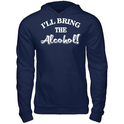 I'll Bring The Alcohol T-shirt Gildan - Pullover Hoodie Navy