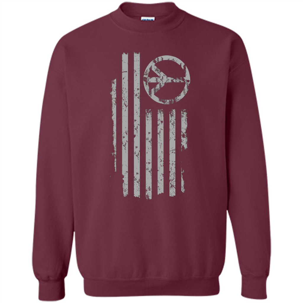 American Peace Flag T-shirt Patriotic Peace Sign Flag Shirt Maroon