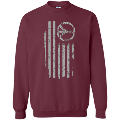 American Peace Flag T-shirt Patriotic Peace Sign Flag Shirt Maroon