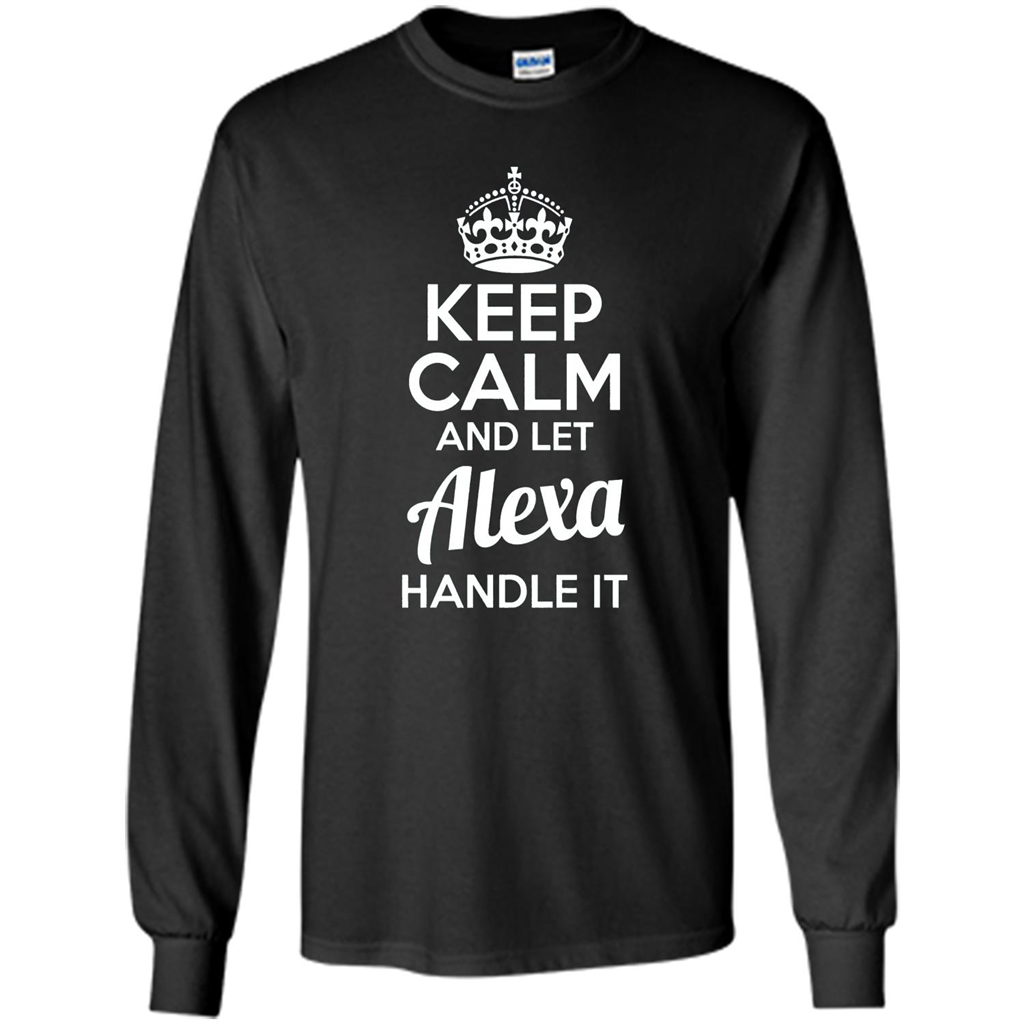 Alexa T-shirt Keep Calm and Let Alexa Handle It Orange