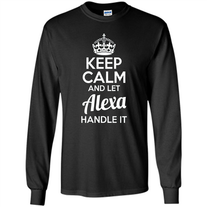 Alexa T-shirt Keep Calm and Let Alexa Handle It Orange